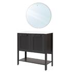 Gabinete Armário Banheiro Ditália Com Pia + Espelho Bn-02 Cor