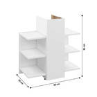 Gabinete Armário Banheiro Pia De Coluna 6 Nichos Hera