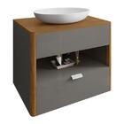 Gabinete Armario Banheiro Santorini Com 1 Gaveta E Cuba Luna