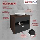 Gabinete Armario Banheiro Santorini Com 1 Gaveta E Cuba Luna