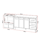Gabinete Armário Carine 138 Cm Com Tampo Tampão E Balcão Evel