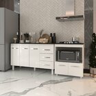 Gabinete Armário Carine 138 Cm Com Tampo Tampão E Balcão Evel