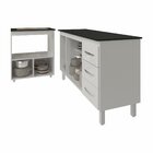 Gabinete Armário Carine 138 Cm Com Tampo Tampão E Balcão Evel