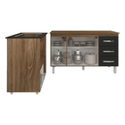 Gabinete Armário Carine 138 Cm Com Tampo Tampão E Balcão Evel