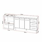 Gabinete Armário Carine 138 Cm Com Tampo Tampão E Balcão Evel