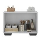 Gabinete Armário De Banheiro 62,5cm 2 Portas Com Pés Multimóv