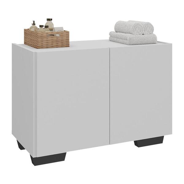 Gabinete Armário De Banheiro 62,5cm 2 Portas Com Pés Multimóv