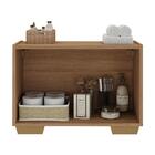 Gabinete Armário De Banheiro 62,5cm 2 Portas Com Pés Multimóv