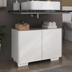 Gabinete Armário De Banheiro 62,5cm 2 Portas Com Pés Multimóv