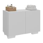 Gabinete Armário De Banheiro 62,5cm 2 Portas Com Pés Multimóv