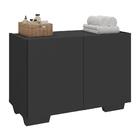 Gabinete Armário De Banheiro 62,5cm 2 Portas Com Pés Multimóv