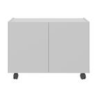 Gabinete Armário De Banheiro 62,5cm Com Rodízios 2 Portas Mul