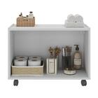 Gabinete Armário De Banheiro 62,5cm Com Rodízios 2 Portas Mul