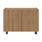 Gabinete Armário De Banheiro 62,5cm Com Rodízios 2 Portas Mul