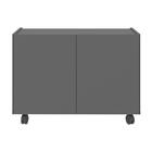 Gabinete Armário De Banheiro 62,5cm Com Rodízios 2 Portas Mul