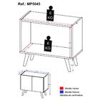 Gabinete Armário De Banheiro 62,5cm Retrô 2 Portas Multimóvei