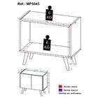 Gabinete Armário De Banheiro 62,5cm Retrô 2 Portas Multimóvei