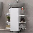 Gabinete Armário De Banheiro Com Rodízios Para Pia De Coluna