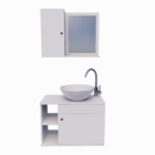 Gabinete Armário De Banheiro Lavabo Com Espelho e Cuba Comple