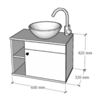 Gabinete Armário De Banheiro Lavabo Com Espelho e Cuba Comple