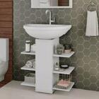 Gabinete Armário De Banheiro Para Pia De Coluna 6 Prateleiras