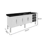 Gabinete Armario De Cozinha Aço 2.00 Desmontado Sem A Pia 3 G