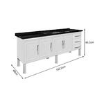 Gabinete Armario De Cozinha Aço P/pia 2.00 Desm. 3 Gavetas El