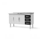 Gabinete Armario De Cozinha Para Pia Aço 1.50 Desmontado - Pr