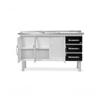 Gabinete Armario De Cozinha Para Pia Aço 1.50 Desmontado - Pr