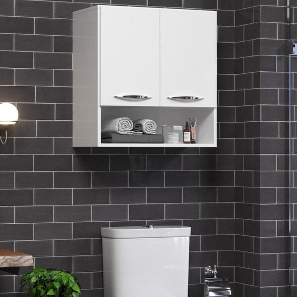 Gabinete Armário Na Banheiro Lavabo Nicho 2 Portas