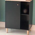 Gabinete Armário Para Banheiro 1 Porta Preto