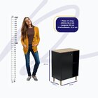 Gabinete Armário Para Banheiro 1 Porta Preto