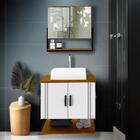 Gabinete Armário Para Banheiro 60 Cm Com Espelheira E Cuba Br