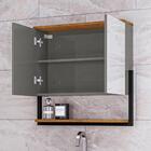 Gabinete Armário Para Banheiro 60 Cm Com Espelheira E Cuba Ti