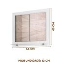 Gabinete Armário Para Banheiro 60 Cm Com Espelho E Cuba Branc