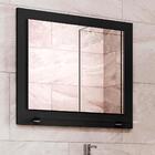 Gabinete Armário Para Banheiro 60 Cm Com Espelho E Cuba Preto