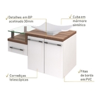 Gabinete Armário Para Banheiro (balcão C/cuba F44) Legno 830