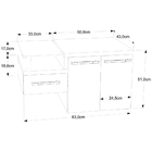 Gabinete Armário Para Banheiro (balcão C/cuba F44) Legno 830