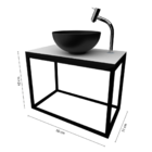 Gabinete Armário Para Banheiro Bancada Lavatório Suspenso Lis