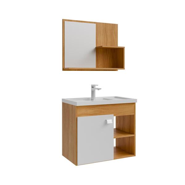 Gabinete Armario Para Banheiro Bia Com Cuba E Espelheira