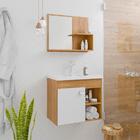 Gabinete Armario Para Banheiro Bia Com Cuba E Espelheira