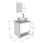 Gabinete Armário Para Banheiro Com Cuba E Espelho 40cm Branco