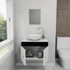 Gabinete Armário Para Banheiro Com Pia Cuba 60cm Balcão Suspe