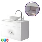 Gabinete Armário Para Banheiro Com Pia Cuba 60cm Balcão Suspe