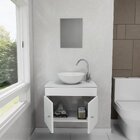 Gabinete Armário Para Banheiro Com Pia Cuba 60cm Balcão Suspe