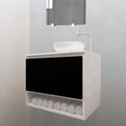 Gabinete Armário Para Banheiro Com Pia Cuba 60cm Balcão Suspe