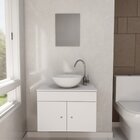 Gabinete Armário Para Banheiro Com Pia Cuba E Espelho 60cm Ba