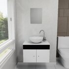 Gabinete Armário Para Banheiro Com Pia Cuba E Espelho 60cm Ba