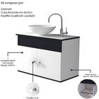 Gabinete Armário Para Banheiro Com Pia Cuba E Espelho 60cm Ba