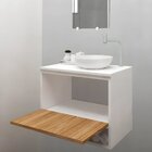 Gabinete Armário Para Banheiro Com Pia Cuba E Espelho 60cm Ba